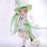 XYZLEO 1/4 Scale Flexible BJD Doll 14 Joints Movable Anime Girl Doll Model with Student Wear Dress Surprise Gift for Birthday