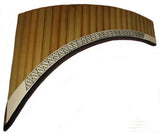 Professional Handmade Pan Flute, Right Hand Instrument Pan Pipe Bamboo Peru
