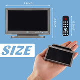 Skylety 2 Pieces 1:12 Miniature TV Television with Remote Control TV Cabinet Dollhouse Television Dollhouse Mini Furniture Model Toy Dollhouse Decoration Accessories