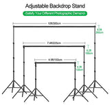 GLOSHOOTING Photography Lighting Kit, 8.5 x 10ft Backdrop Support System with Softbox Continuous Light Set for Photo Studio, Recording, Product Photoshoot, Portrait