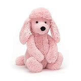 Poodle Plush Toy, 16 inch Stuffed Animal Throw Plushie Pillow Doll, Soft Pink Fluffy Puppy Dog Hugging Cushion - Present for Every Age & Occasion, Pink Poodle