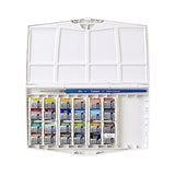 Winsor & Newton Cotman Watercolor Paint, Half Pans, Set of 24, 24 Count