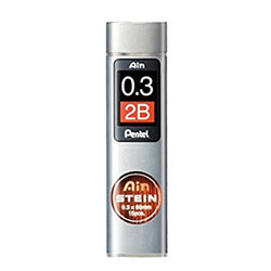 Pentel Mechanical Pencil Lead, Ain Stein, 0.3mm, 2B (C273-2B)