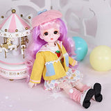 HGCY 1/6 BJD Dolls 30Cm SD Dolls Ball Jionted Doll Baby DIY Toy with Full Set Clothes Shoes Wig Makeup Deluxe Collector Doll BJD Fully Poseable Fashion Doll,Best Gift for Girls