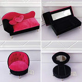 RTPUYTR Dollhouse Fancy Couch Sofa Jewelry Storage Organizer Box Can Open Armchair Sofa
