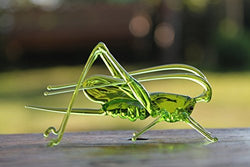 Statue of Glass Grasshopper Cute Green Glass Grasshopper from Glass Menagerie Flame work Gift