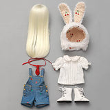 KSYXSL BJD Doll 1/6 Lovely SD Dolls 27.8cm 10.9 Inch 18 Ball Jointed Doll DIY Toys with Doll Body Hair Wig Clothes Shoes Rabbit Hat Makeup for Surprise Birthday Gift
