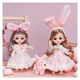 Camplab ·CAMPLAB· 6 Inch Movable Joints BJD Doll Princess Dolls Kawaii Cute Dolls with Full Set Clothes Shoes Wig Makeup DIY Make Dolls Crafts Cute Display Toys Best Gift for Girls (Color : H)