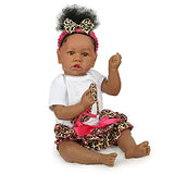 ZIQUE Reborn Baby Doll African American, 22 Inch Realistic Black Reborn Baby Doll Girl