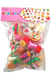 OHill Pack of 46 Pencil Erasers Assorted Food Cake Dessert Puzzle Erasers for Birthday Party