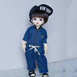 XSHION 1/6 BJD Doll Clothes, Pilot Dark Blue Jumpsuit Flight Uniform Costume for 12 Inch Ball Jointed Doll Clothes Dress Up Accessories, No Doll