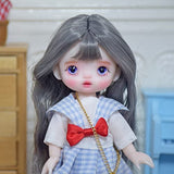 SISON BENNE 16cm BJD Doll 1/8 1/12 Mini SD Dolls Ball Jointed Doll DIY Toys with Full Set Clothes Shoes Wig Makeup,Best Gift for Girls (4#)