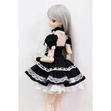 HMANE BJD Dolls Clothes 1/3, Bubble Dress Maid Outfit Clothes Set with Headwear for 1/3 BJD Dolls - (Black + White) No Doll