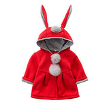CoKate Infant Baby Girl Fall Winter Hooded Coat Sweet Rabbit Jackets Outerwear (Red, 18-24 Months)
