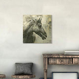 TAR TAR STUDIO Horse Canvas Paintings Wall Art: Abstract Animal Artwork Painting Hand Painted Picture for Living Room (24''W x 24''H)