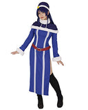 Cosplay.fm Women's Juvia Lockser Cosplay Costume Outfit Dress Cape Hat Belt (S) Blue