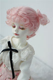 JD269 7-8inch 18-20CM Twins Bowl updo Mohair Doll Wig 1/4 MSD BJD Wigs (Pink)