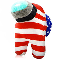 USA Plush Toys 8inch | Cute Soft Stuffed Plushie Toy | Astronaut Plushies | Crewmate Imposter Doll Gifts for Game Fans& Boys Girls Birthday Party Decorations