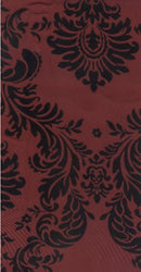 Dior Flocked Damask Burgundy Taffeta Fabric By the Yard