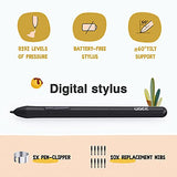 UGEE Drawing Tablet S640W Portable Digital Graphics Tablet Ultra-Thin 2.4G Wireless Digital Art Pad with Tilt Function with Customized Express Keys Battery-Free Pen for Windows Mac Linux