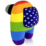 Among U& Us Rainbow Plush Toys 8inch | New Pride Queer|Cute Soft Stuffed Plushie Merch|Astronaut Plushies|SUS Doll Gifts for Game Fans and Boys Girls Kids' Birthday Party Decorations