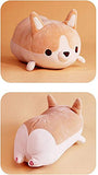 FlorisHome Cute Funny Corgi Dog Shaped Plush Pillows Soft Toys Doll Vent Creative Corgi Dog Butt Plush Pillows (Yellow-20-Inch)