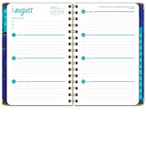 HARDCOVER Academic Year 2023-2024 Planner: (June 2023 Through July 2024) 5.5"x8" Daily Weekly Monthly Planner Yearly Agenda. Bookmark, Pocket Folder and Sticky Note Set (Dark Blue Marble)