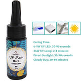 QIAO QIAO DIY Hard UV Resin Clear Ultraviolet UV Curing Resin for Jewelry Making Craft UV Resin Epoxy Hard Glue No Need to Mix,Quick Curved (25g/0.88oz)