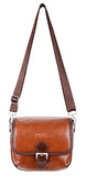 DURAGADGET Small Brown PU Leather Satchel Carry Bag for The Polaroid OneStep 2 i-Type Camera