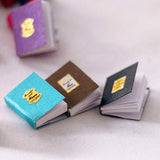 Galand 4Pcs Miniature Books Multicolor Durable Paper Doll House Miniature Furniture Books for Gift，Dollhouse Decoration Accessories B