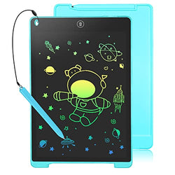 Kids Doodle Pad Drawing Board, NEWYES LCD Writing Tablet Birthday Gifts Toys for Boy Girl 3 4 5 6 7 Years Old (12 inch, Blue(Colorful))