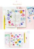 Beyong [45PCS] Beautiful Flowers Stickers, Watercolor Potted Plant and Floral Decals, for Phone, Pad, Laptop, Water Bottle, Planner, Diary, Journal, Scrapbook (Orange)