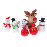 37YIMU 23 Pieces Miniature Resin Toys Christmas Tree Snowman Santa Claus Houses Figurines Fairy Garden Landscape Crafts Ornament