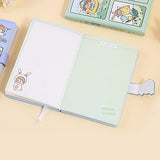 Cute Journal Notebook, Kawaii Journal Notebook Mysterious Jam Series, Premium PU Leather Cover Journal Diary Notebook with Magnetic Buckle 256pages (gree)