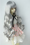 Doll Wigs JD148 7-8inch 18-20CM Grey Long Wave Vora Synthetic Mohair 1/4 MSD BJD Doll Wigs