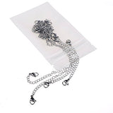 D-buy 8 Piece Stainless Steel Necklace Bracelet Extender Chain, Set 4 Different Length: 6" 4" 3" 2"