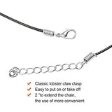 FASOTY 100 Pack 1.5mm Black Necklace Cord Bulk with Clasp for DIY Necklace Bracelet Jewelry Making,