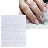 JMEOWIO 12 Sheets Aurora Nail Art Stickers Decals Self-Adhesive Pegatinas Uñas Holographic Glitter Star Heart Nail Supplies Nail Art Design Decoration Accessories