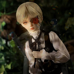ADORZ 1/4 Gentleman BJD Doll 16.3 Inch England Fashion Ball Jointed Doll, with Full Suit Clothes Blond Short Hair Black Shoes and Socks Facial Makeup and Accessories