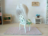 Miniature Modern Chair, Dollhouse Furniture 1:6 Scale. Circular 3D Print Plastic