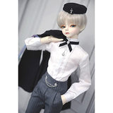Bjd Dolls 1/4 Uniform Set Doll 16 Inch 15 Ball Jointed Doll DIY Toys with Shirt, Suit, Cloak, hat, Gift for Lover Rotatable Joints Lifelike Pose