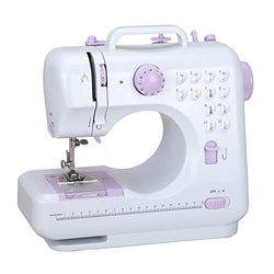 Sewing Machine Household Sewing Machine for Beginners Multi-Function Mini Sewing Machines with Built-in 12 Floral Stitches Hand-held Tailor Device for Kids Children Pet's Cloth