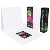 Arteza 10x10” White Blank Canvas Panels Boards, Bulk Pack of 14, Primed, 100% Cotton for Acrylic