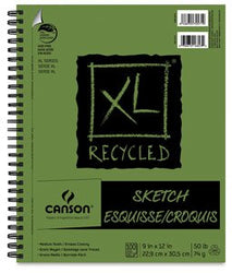 Canson XL Recycled Sketch Pad, 9 x 12 Inches