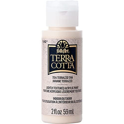 FolkArt, Terrazzo Sand 59 ml Assorted Acrylic 2 fl oz / 59ml Terra Cotta Paint for Easy to Apply DIY Crafts, Art Supplies with A Textured Finish, 7014