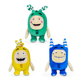 Oddbods Plush Toys for Kids - Set of Three Characters - Pogo (Blue), Bubbles (Yellow), and Zee (Green) Soft Stuffed Plush Toys for Boys and Girls, Adorable Gift for Children, 12” Tall