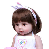 Lifelike Reborn Baby Dolls 18 Inch Realistic Newborn Reborn Girl Baby Doll with Doll Clother & Accessories Best Birthday Set for Girls Age 3