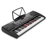 Hamzer 61-Key Electronic Keyboard Portable Digital Music Piano with Lighted Keys, Microphone & Sticker Set