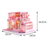 LLDWORK DIY Dollhouse, Three-Dimensional Assembly Attic Miniature House with Music, Movement Handicraft for Holiday Birthday Gifts
