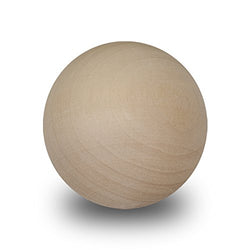 Wood Round Balls 1/2 inch Unfinished Wood (1/2")- Bag of 100